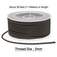 thumbnail image 2 of Nylon Thread Twine Beading Cord 2mm Extra-Strong Braided Nylon Crafting String 11M/36 Feet, Coffee, 2 of 7