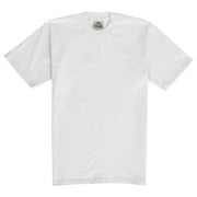 Pro Club Men's 6.5 oz Heavyweight Cotton Short Sleeve T-Shirt, White, 5X-Tall