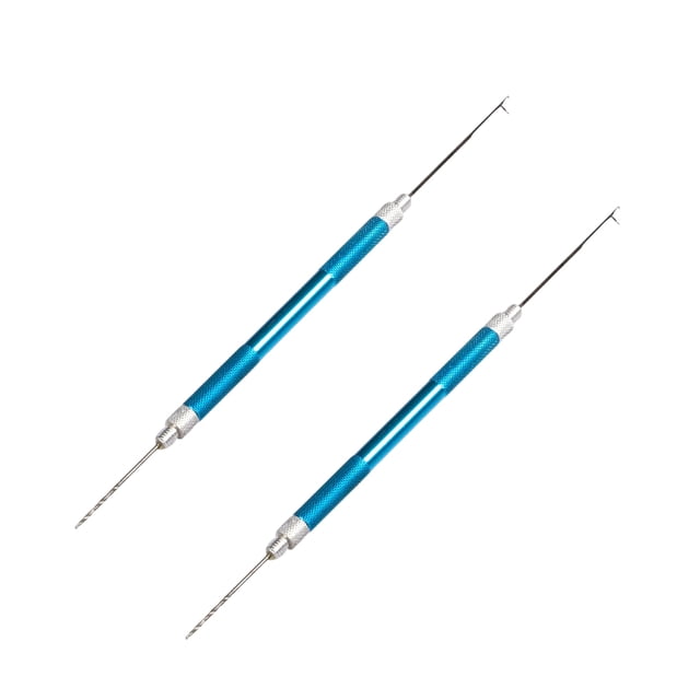 Wosthever Juego de herramientas para cebo de agujas, 2 uds., aparejos giratorios, ganchos de taladro de plomo, herramientas, agujas, accesorios Pescar Azul