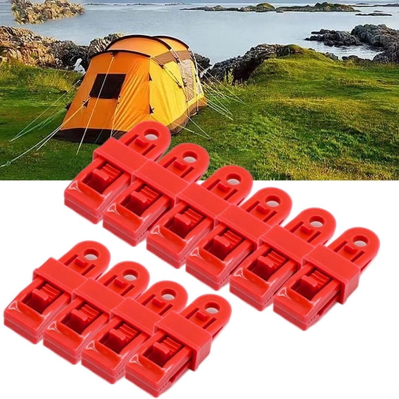 Clip Fixe pour Bâche Extérieure et Toile d'Ombrage / Pinces de Bâche Robustes pour Auvent de Camping, Boucle de Filet, Matériel Extérieur Durable 10 Pcs