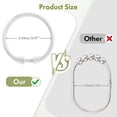 thumbnail image 2 of Bathway White Shower Curtain Rings, 24 Pcs Plastic Shower Curtain Hooks, Shower Curtain Hooks Rings for Bathroom Shower Rod, Easy to Snap Closure, O Shape Shower Rings for Curtain, 2 of 8