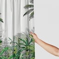 thumbnail image 3 of Orinice Tropical Leaves Shower Curtain Green Plant Palm Banana Leaf Monstera Jungle Summer Fabric Bathroom Curtain with Hooks 60x72, 3 of 7