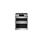 Café™ 30" Smart Slide-In, Front-Control, Induction and Convection Double-Oven Range - CHS950P2MS1