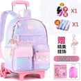 thumbnail image 2 of [Original] 2022 Nuevo Estilo Trolley Mochila Escolar Estudiante De Escuela Primaria Niñas 1-3-6 Grados Niños Carga-Reducción De La Columna Vertebral Princesa Fku, 2 of 4