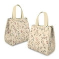 thumbnail image 2 of Pioneer Flower Floral Print Pattern Insulated Lunch Bag for Women & Adults,Large Portable Soft Cooler Lunch Bag,Thermal Food Storage Tote with Pearl Cotton,8.66L,8.75x5.75x9.5 Inch, 2 of 6