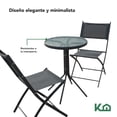 thumbnail image 3 of Juego De Comedor Mueble Exterior Para Jardín Mesa y 2 Sillas gris, 3 of 7