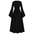 thumbnail image 5 of Huanglei Robe Femme Style Rétro Manches Trompette Longue Robe Vintage Longueur Médiévale Robe Gothique Femme, 5 of 5