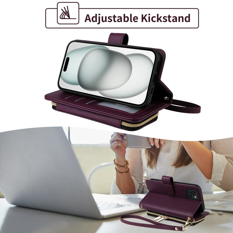 Furiet iPhone 15 Plus Wallet Case - Deep Purple photo 3