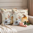 thumbnail image 6 of Outdoor Pillow Covers 26x26 Set of 2, Fall Pumpkin Waterproof Patio Throw Pillow Covers for Couch Sofa Chair, Thanksgiving Vintage Flower Leaf Decorative Pillowcases for Throw Pillows, 6 of 9