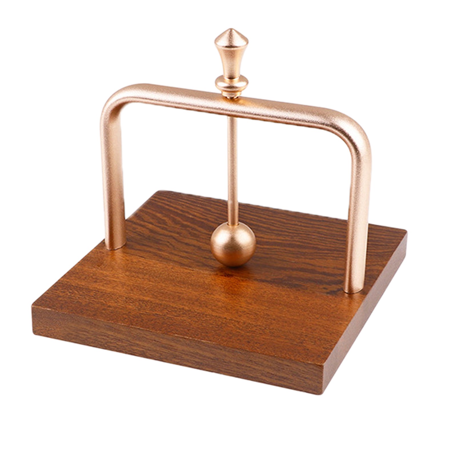 Elegant Wooden Square Napkin Holder With Metal Flat Balls. Bring A Hint 