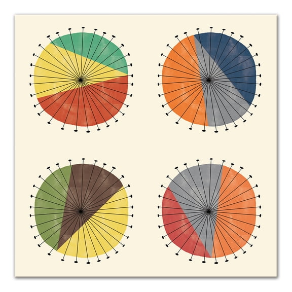 Creative Products Mid Mod Circle 12 x 12 Canvas Wall Art