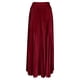 thumbnail image 5 of TaTaai Women Fashion Casual Solid Color Elastic Waist Pleated Ankle Length Skirt Lightweight Breathable Soft Fabric Machine Washable No Fading Versatile Daily Office Street Wear Maxi Skirt Gift, 5 of 7