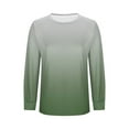 thumbnail image 6 of Long Sleeve Shirts for Women Color Block Gradient Tops Casual Crewneck Basic Tees Spring Fall Fashion Outfits, 6 of 6