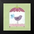 thumbnail image 2 of Vess, June Erica 12x12 Black Modern Framed Museum Art Print Titled - Patchwork Birdcage I, 2 of 5