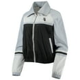 thumbnail image 2 of Women's The Wild Collective Black Chicago White Sox Colorblock Track Raglan Full-Zip Jacket, 2 of 4