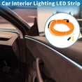 thumbnail image 2 of Cuerda de luz LED EL de 2m Unique Bargains, tira de luz de neón flexible para iluminación interior de automóviles, caja de batería (3V) amarilla, 2 of 7