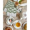 thumbnail image 4 of Sage Green Pine Leaves Kitchen Dish Towels for Drying Dishes Set of 2, Abstract Art Geometric Gray Plaid Waffle Weave Microfiber Hand Tea Bathroom Towels Quick Dry & Absorbent Towel 15.7x23.6, 4 of 7