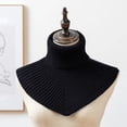 thumbnail image 3 of Elastic Reusable False Collar Thickened Warm False Collar Elastic Reusable Solid Color Knitting Collar for Daily Wear, 3 of 8