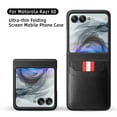 thumbnail image 5 of Compatible with Motorola Razr 60/Razr 2025/2024 Wallet Phone Case,With Credit Card Holder Slots,Built-in Screen Protector,PU Leather Ultra Slim Shockproof Non-Slip Rugged Phone Case,Brown, 5 of 12