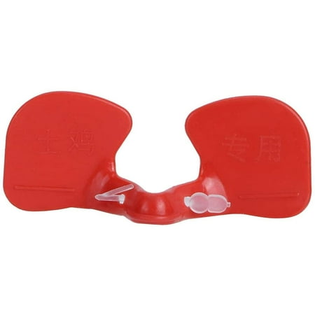 500 Pcs Chicken Blinder Glasses - Anti-Pecking Spectacles For Poultry (Red ABS, 8x3cm)