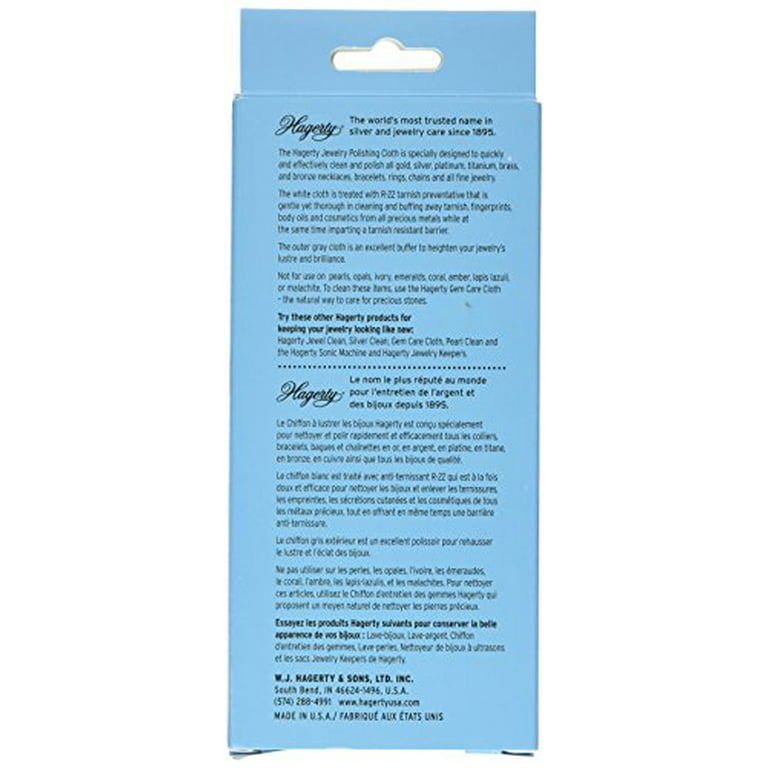 Hagerty Stainless Steel Cleaning Cloth for Watches, Jewelery 100