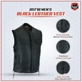 thumbnail image 2 of Daniel Smart S to 12XL Men leather vest Cowhide Motorcycle Leather Vest with Side laces, Without Collar, 2 of 7