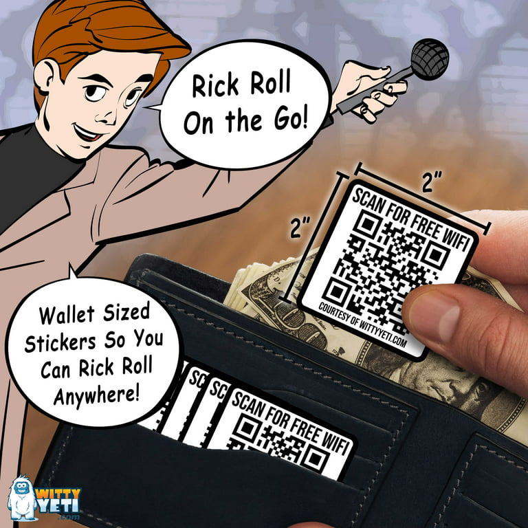 Rick Roll QR Code Sticker