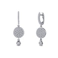 thumbnail image 4 of Lafonn Classic Sterling Silver Platinum Plated Simulated Diamond Earrings (1.72 CTTW), 4 of 5