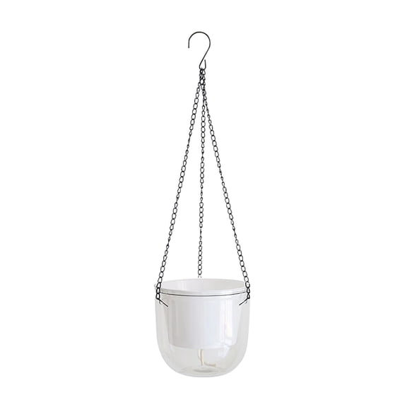 Suspended Hanging Transparent Self - Absorbent Lazy Flower Pot for Hydroponic or Soil Cultivation