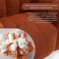 thumbnail image 6 of Tabaray Bean Bag Chairs with Ottoman, Bean Bag Couch for Adults, Bean Bag Sofa with High Resilient Foam, Modern Lazy Sofa Chair with Armrests for Living Room, Bedroom, Gaming Room, Apartment Brown, 6 of 14