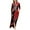 Red, variant on Fesfesfes Women Dress Casual Turn-down Collar Long Sleeve With Pocket Printed Long Dresses Under $10