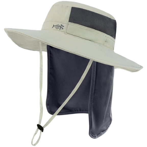 Bassdash UPF 50 Sun Fishing Hat Water Resistant with Detachable Neck Flap