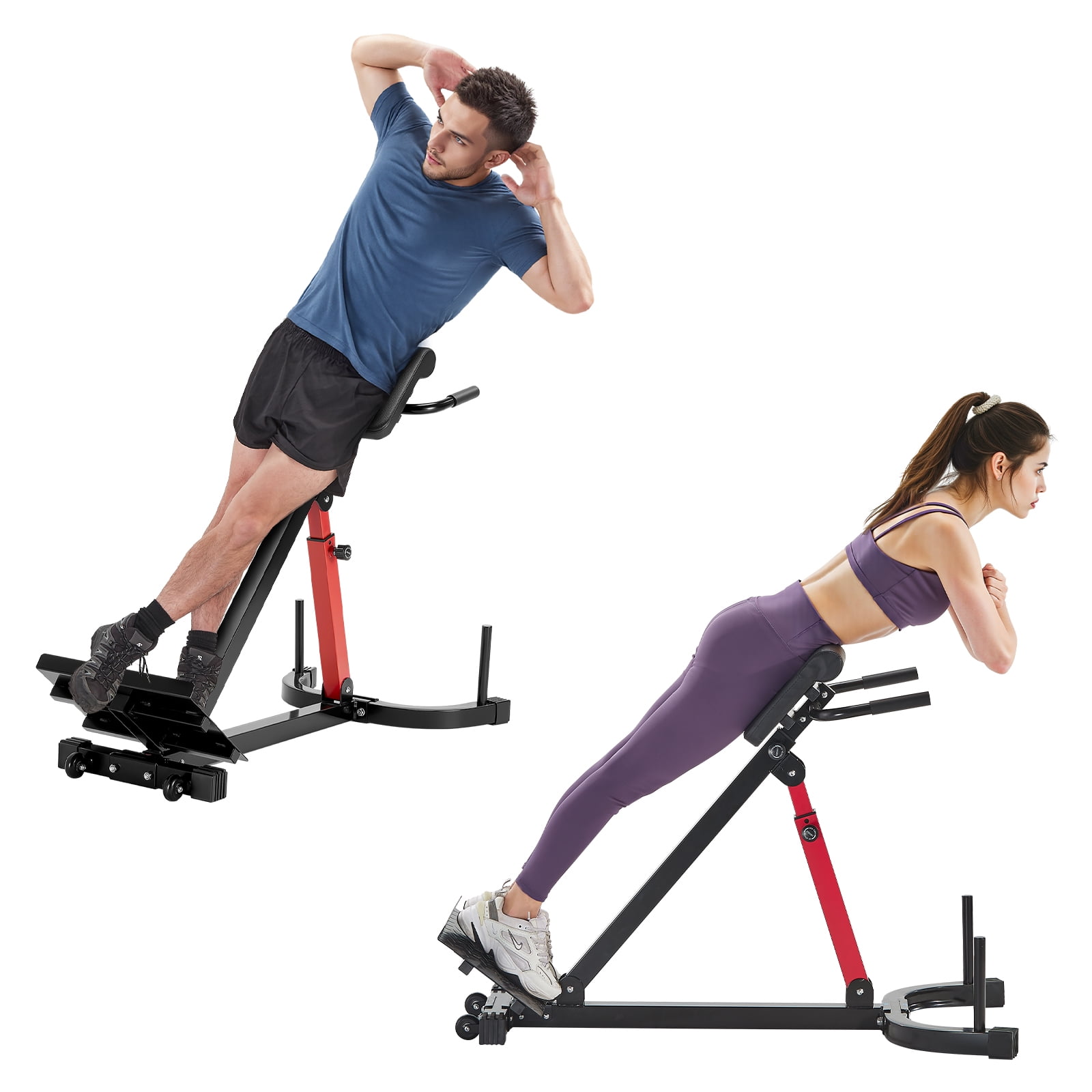 KFFKFF Roman Chair Hyperextension Bench, 350 lbs Customizable Extension Device, Versatile Workout Gear for Glute, Hamstring, Lower Back, and Ab Exercises, Fitness Weight Bench for Domestic Gym