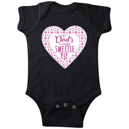 

Inktastic Dad s Sweetie Pie with Pink Hearts Gift Baby Boy or Baby Girl Bodysuit