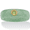 Green Peridot, variant on Genuine Black or Red or Green Jade with White Topaz or Red Garnet or Green Peridot Accen 10k Yellow Gold Band Ring