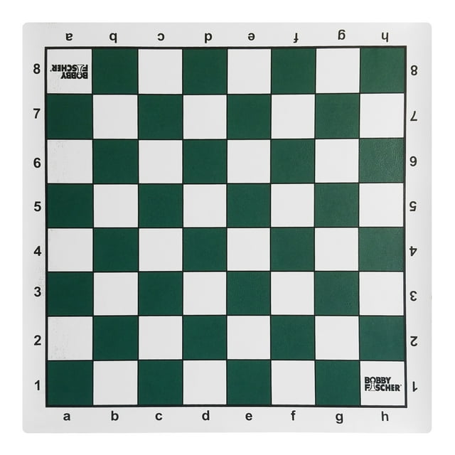 Bobby Fischer Plateau d'Échecs Roulable de Tournoi en Vinyle avec Carrés Verts Expressions en Bois, Inc.