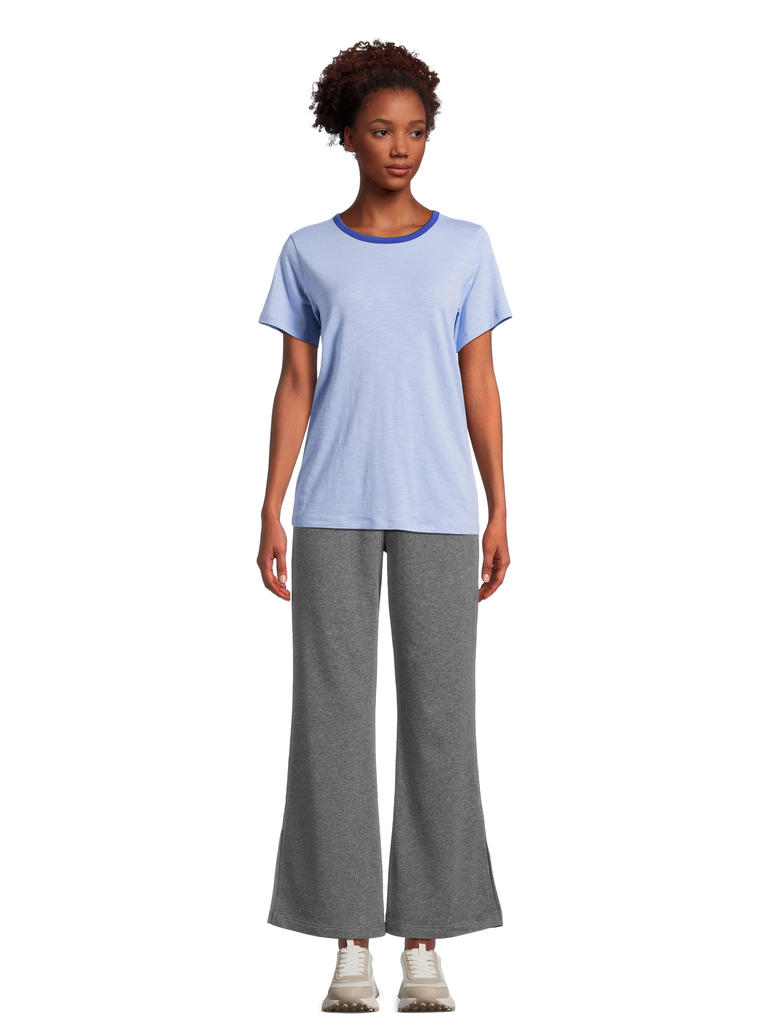 Athletic Works Women's Wide Leg Pants with Side Vents, Sizes XS-XXXL