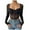 Black, variant on Corset Top Going Out Outfits for Women Women's Long Sleeve Lace Mesh Crop Top Sexy Corset Slim Fit Square Neck Solid Color Top