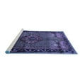 thumbnail image 2 of Ahgly Company Machine Washable Indoor Rectangle Persian Blue Traditional Area Rugs, 5' x 7', 2 of 4