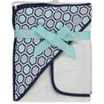 thumbnail image 2 of Hudson Baby Infant Boy Cotton Hooded Towel and Washcloth 2pc Set, Honeycomb, One Size, 2 of 4