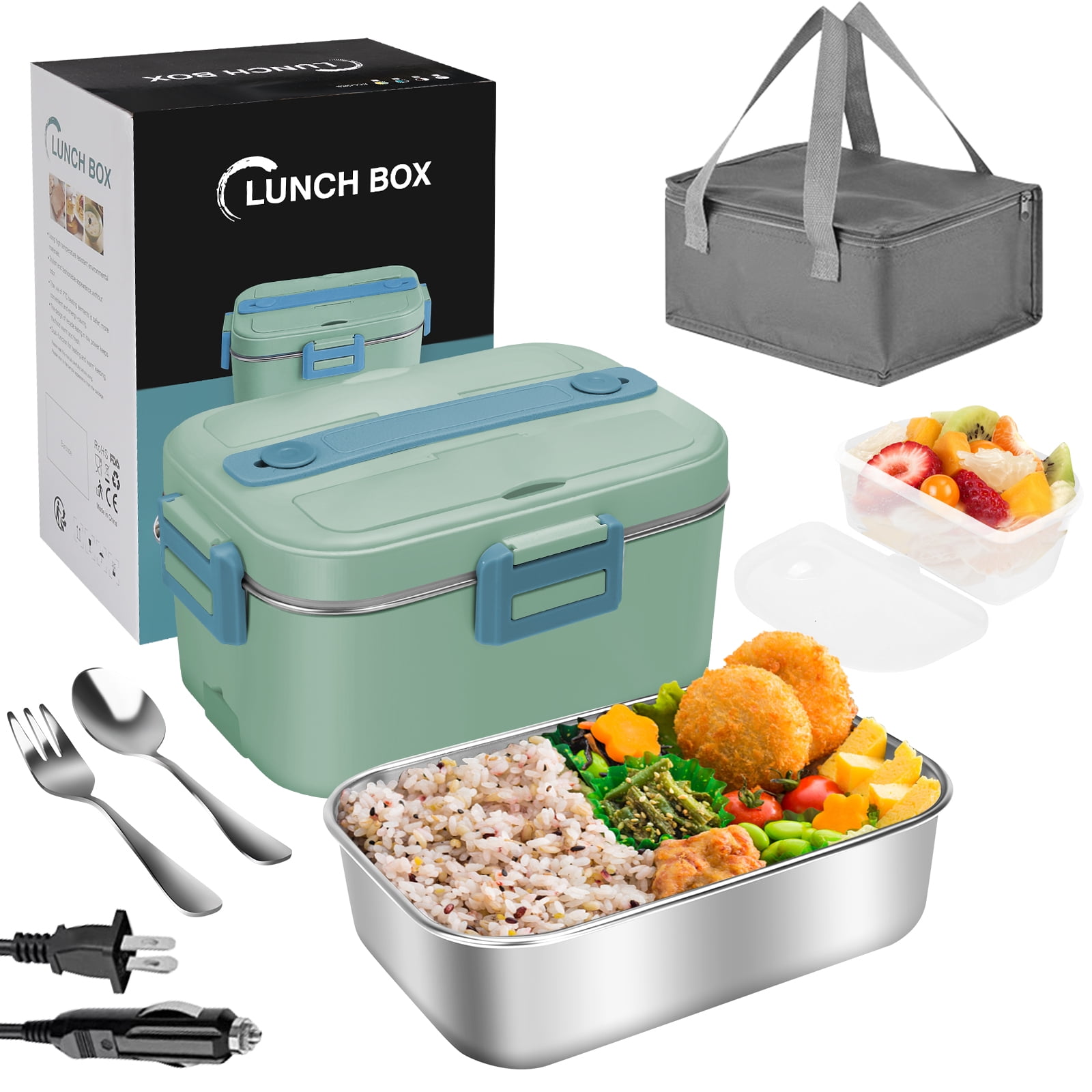 SSAWcasa 75W Electric Lunch Box Portable Food Warmer Heater for Car and