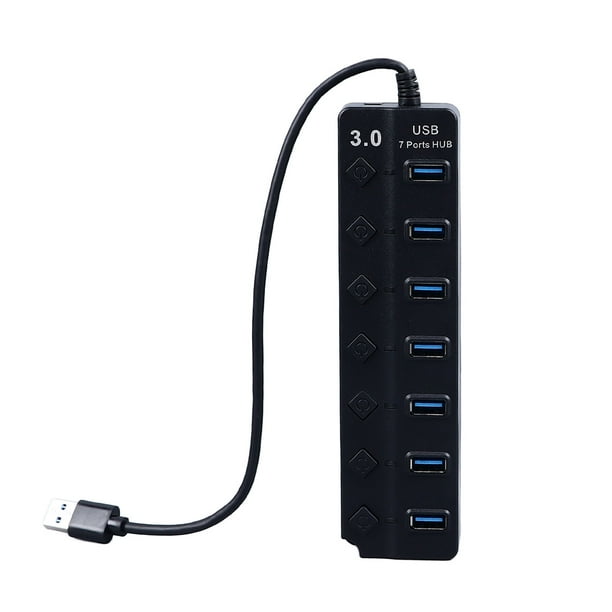 Concentradores de redes de computadoras concentrador USB con interruptor independiente 7 puertos livianos compatibles con múltiples dispositivos para dispositivos ANGGREK Otros