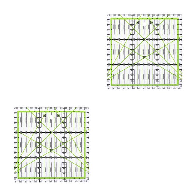 Naiovety Regla de retales, escala transparente para tejer, plantilla alineada para coser, herramienta Manual de medición para acolchado, Type2 NO2