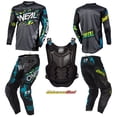 thumbnail image 1 of Oneal Element Villain Grey Jersey Pant Chest Protector Combo, 1 of 4