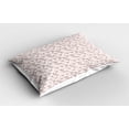 thumbnail image 2 of Ambesonne Abstract Pillow Sham 2 Pack, Items with Heart Filament, 36"x20", Warm Taupe Pale Eggshell, 2 of 3