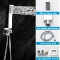 thumbnail image 3 of Chrome Shower Faucet Set with Tub Spout 8 Inch, Shower Head and Handle Set with 2 Hooks, Tub and Shower Faucet Combo, Rain Shower and Handheld Shower System Square Wall Mount for Bathroom, 3 of 14