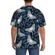 thumbnail image 3 of Fotbe Glowing Butterfly Camisa Estampada de Manga Corta para Hombre, Casual de Verano, Estilo Playero, Sin Arrugas-Medium, 3 of 5