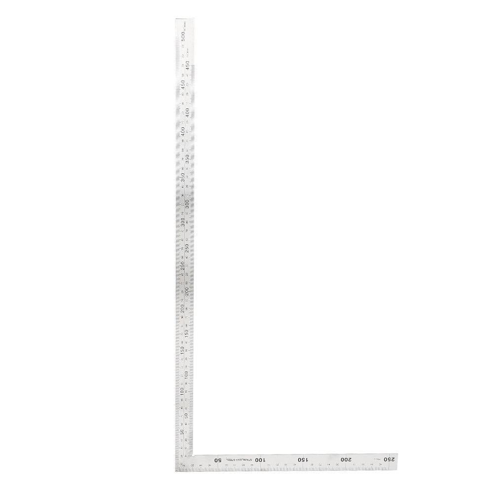 Tebru Protractor Angle Ruler Stainless Steel 90 Degree Right Angle