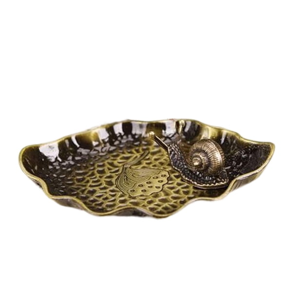Bonito adorno de soporte, paisaje de metal, plato, manualidades, sartén, soporte para palos para el hogar amarillo irregular