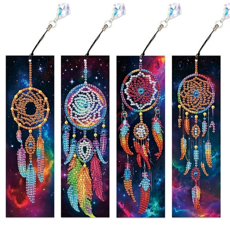 4pcs Diamond Art Painting Kit Colourful Dreamcatcher